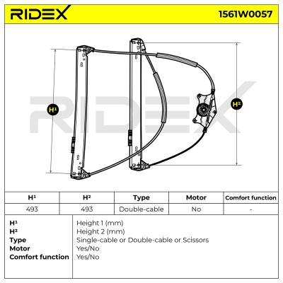 Podnośnik szyby RIDEX 1561W0057 1561W0057 - foto 7