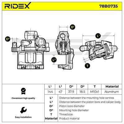 Zacisk Hamulcowy RIDEX 78B0735 78B0735 - foto 5