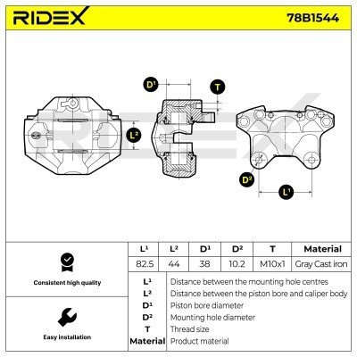 Zacisk Hamulcowy RIDEX 78B1544 78B1544 - foto 5