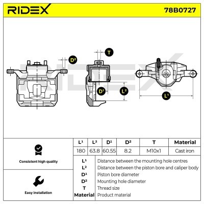 Zacisk Hamulcowy RIDEX 78B0727 78B0727 - foto 6