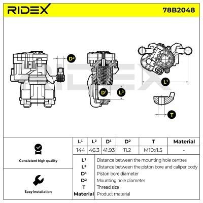 Zacisk Hamulcowy RIDEX 78B2048 78B2048 - foto 6