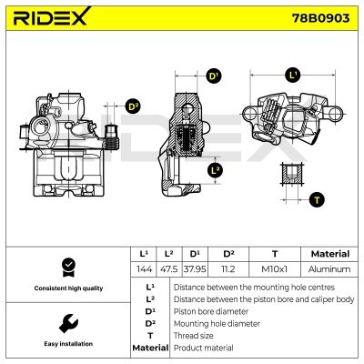 Zacisk Hamulcowy RIDEX 78B0903 78B0903 - foto 3