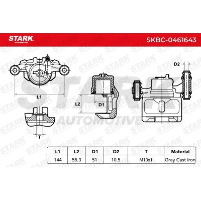 Zacisk Hamulcowy Stark SKBC-0461643 SKBC-0461643 - foto 6