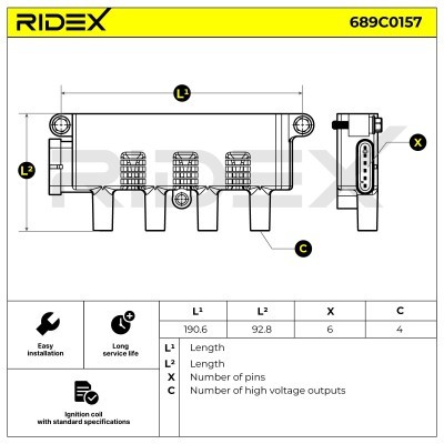Cewka Zapłonowa RIDEX 689C0157 689C0157 - foto 4