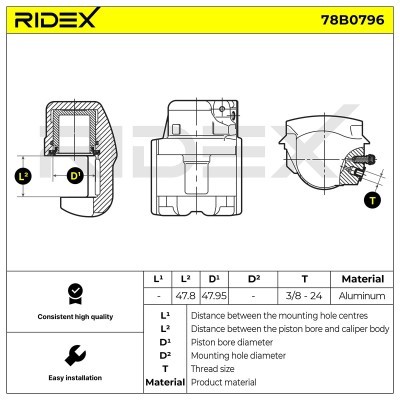 Zacisk Hamulcowy RIDEX 78B0796 78B0796 - foto 5