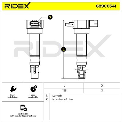 Cewka Zapłonowa RIDEX 689C0341 689C0341 - foto 6