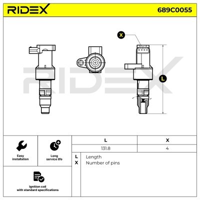 Cewka Zapłonowa RIDEX 689C0055 689C0055 - foto 4