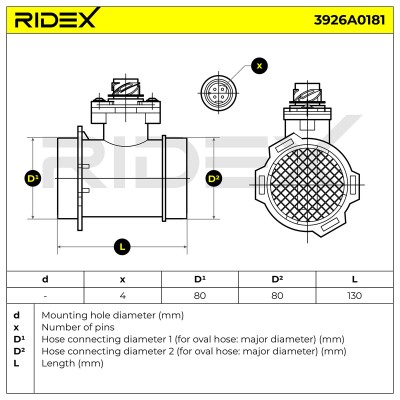 Przepływomierz RIDEX 3926A0181 3926A0181 - foto 7