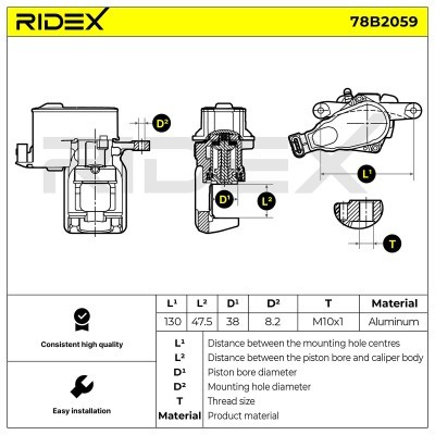 Zacisk Hamulcowy RIDEX 78B2059 78B2059 - foto 6