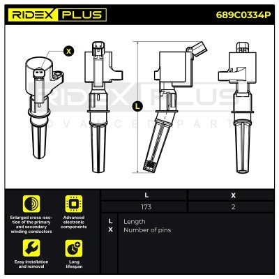 Cewka Zapłonowa RIDEX 689C0334P 689C0334P - foto 2