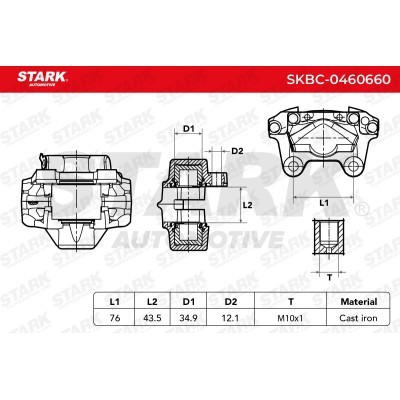 Zacisk Hamulcowy Stark SKBC-0460660 SKBC-0460660 - foto 6