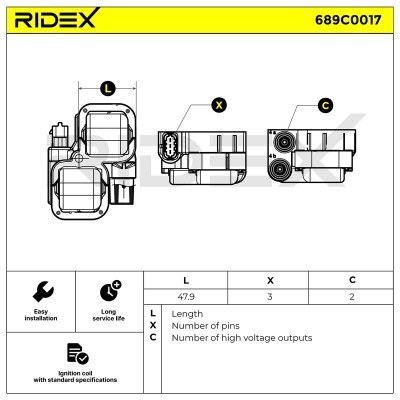 Cewka Zapłonowa RIDEX 689C0017 689C0017 - foto 4