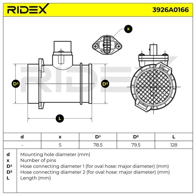 Przepływomierz RIDEX 3926A0166 3926A0166 - foto 6