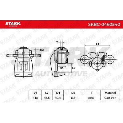 Zacisk Hamulcowy Stark SKBC-0460540 SKBC-0460540 - foto 3