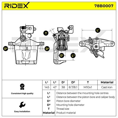 Zacisk Hamulcowy RIDEX 78B0007 78B0007 - foto 5