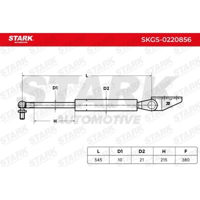 Amortyzator Pokrywy Bagażnika Stark SKGS-0220856 SKGS-0220856 - foto 5