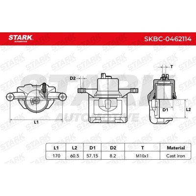 Zacisk Hamulcowy Stark SKBC-0462114 SKBC-0462114 - foto 5