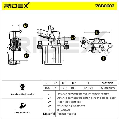 Zacisk Hamulcowy RIDEX 78B0602 78B0602 - foto 4