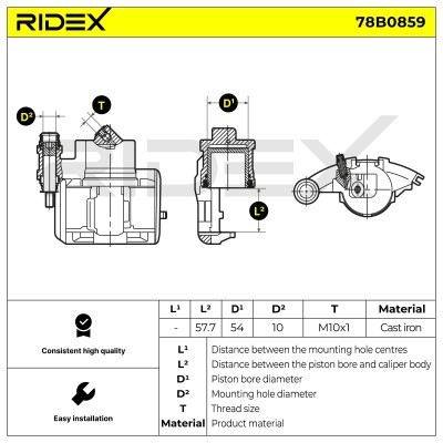 Zacisk Hamulcowy RIDEX 78B0859 78B0859 - foto 7