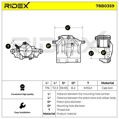 Zacisk Hamulcowy RIDEX 78B0359 78B0359 - foto 5