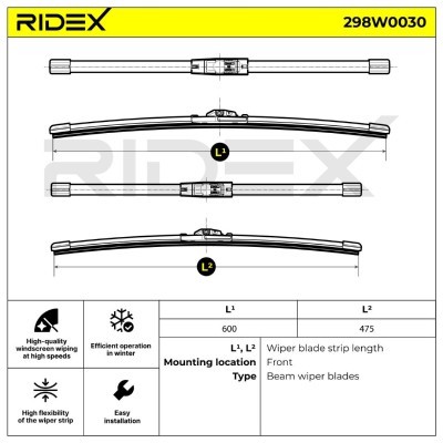 Pióro Wycieraczki RIDEX 298W0030 298W0030 - foto 5