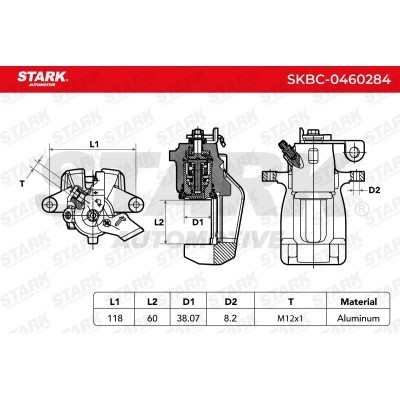 Zacisk Hamulcowy Stark SKBC-0460284 SKBC-0460284 - foto 6
