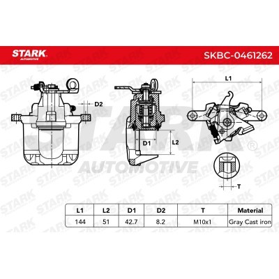 Zacisk Hamulcowy Stark SKBC-0461262 SKBC-0461262 - foto 6