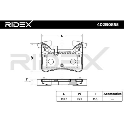Klocki hamulcowe RIDEX 402B0855 402B0855 - foto 7