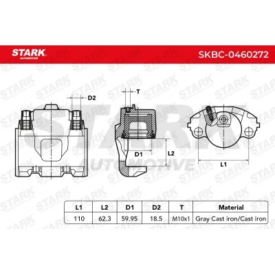 Zacisk Hamulcowy Stark SKBC-0460272 SKBC-0460272 - foto 3