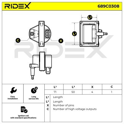 Cewka Zapłonowa RIDEX 689C0308 689C0308 - foto 2