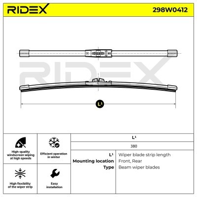 Pióro Wycieraczki RIDEX 298W0412 298W0412 - foto 4