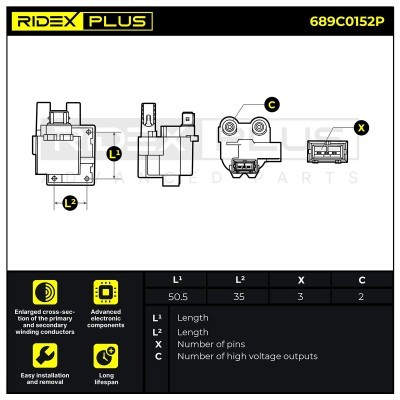 Cewka Zapłonowa RIDEX 689C0152P 689C0152P - foto 11
