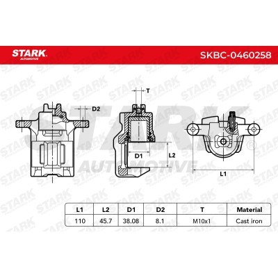 Zacisk Hamulcowy Stark SKBC-0460258 SKBC-0460258 - foto 5