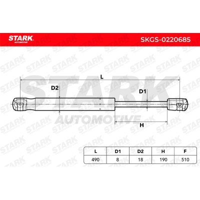 Amortyzator Pokrywy Bagażnika Stark SKGS-0220685 SKGS-0220685 - foto 5