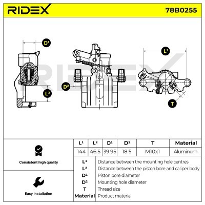 Zacisk Hamulcowy RIDEX 78B0255 78B0255 - foto 4