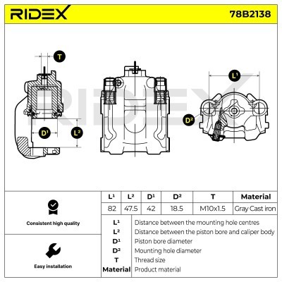 Zacisk Hamulcowy RIDEX 78B2138 78B2138 - foto 6