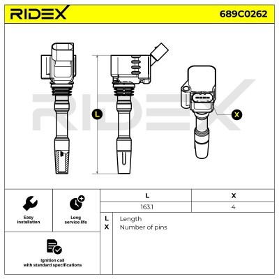 Cewka Zapłonowa RIDEX 689C0262 689C0262 - foto 3