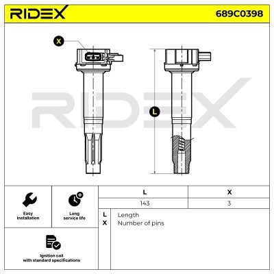 Cewka Zapłonowa RIDEX 689C0398 689C0398 - foto 6