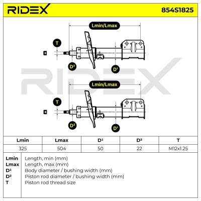 Amortyzator RIDEX 854S1825 854S1825 - foto 6