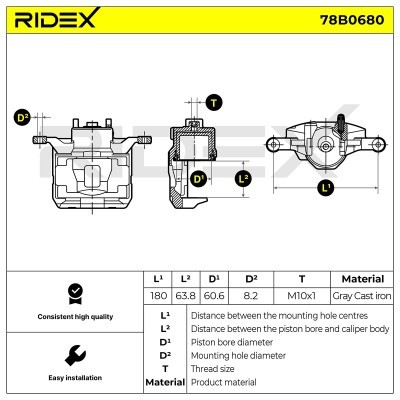 Zacisk Hamulcowy RIDEX 78B0680 78B0680 - foto 5