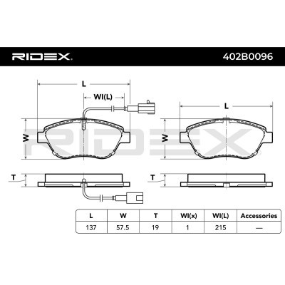 Klocki hamulcowe RIDEX 402B0096 402B0096 - foto 4