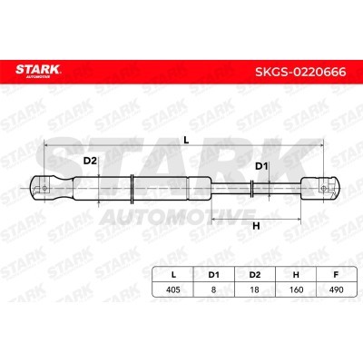 Amortyzator Pokrywy Bagażnika Stark SKGS-0220666 SKGS-0220666 - foto 5