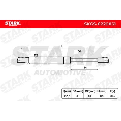 Amortyzator Pokrywy Bagażnika Stark SKGS-0220831 SKGS-0220831 - foto 6