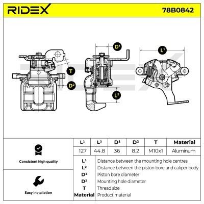 Zacisk Hamulcowy RIDEX 78B0842 78B0842 - foto 5
