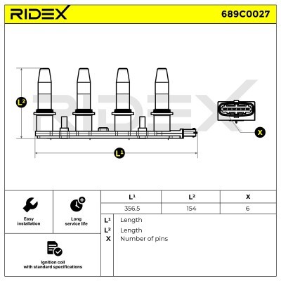 Cewka Zapłonowa RIDEX 689C0027 689C0027 - foto 9