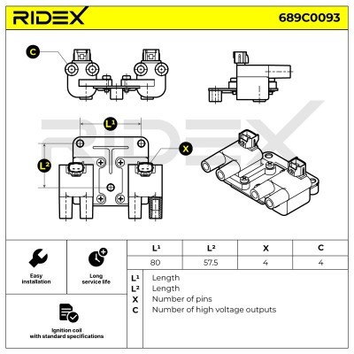 Cewka Zapłonowa RIDEX 689C0093 689C0093 - foto 4