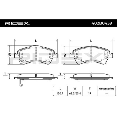 Klocki hamulcowe RIDEX 402B0459 402B0459 - foto 4