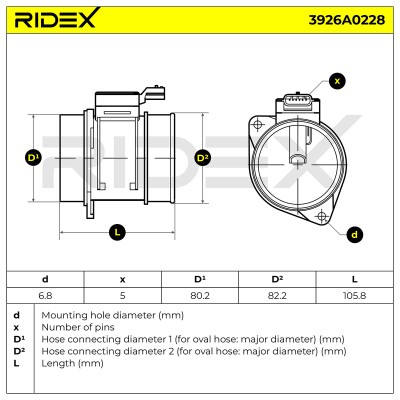 Przepływomierz RIDEX 3926A0228 3926A0228 - foto 6