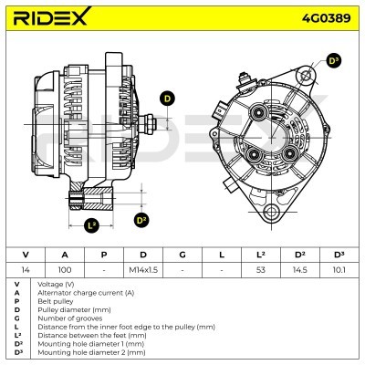 Alternator RIDEX 4G0389 4G0389 - foto 5