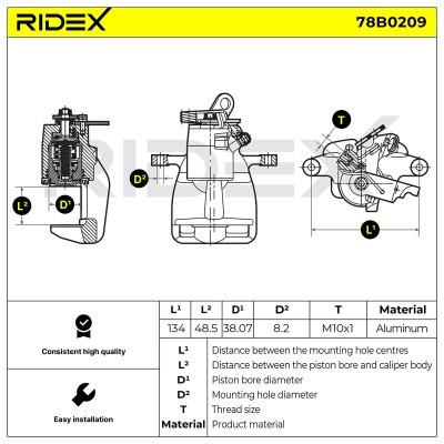Zacisk Hamulcowy RIDEX 78B0209 78B0209 - foto 4